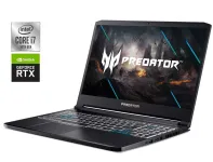 Ігровий ноутбук Б-клас Acer Predator Triton 300 PT315-52 / 15.6" (1920x1080) IPS / Intel Core i7-10850H (6 (12) ядер по 2.7 - 5.1 GHz) / 16 GB DDR4 / 500 GB SSD / nVidia GeForce RTX 2070 Max-Q, 8 GB GDDR6, 256-bit / WebCam б/в