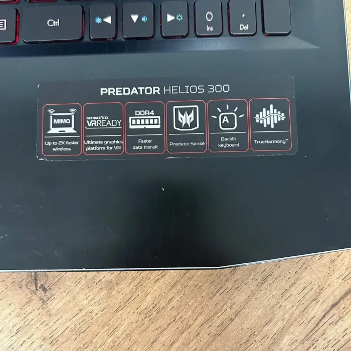 Ігровий ноутбук Б-клас Acer Predator Helios 300 G3-571 / 15.6" (1920x1080) IPS / Intel Core i7-7700HQ (4 (8) ядра по 2.8 - 3.8 GHz) / 16 GB DDR4 / 512 GB SSD / nVidia GeForce GTX 1060, 6 GB GDDR5, 192-bit / WebCam б/в - зображення 9