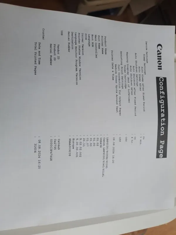 Принтер Canon i-SENSYS LBP6030 / Лазерний монохромний друк / 600x600 dpi / A4 / 18 стор/хв / USB 2.0 б/в - зображення 4