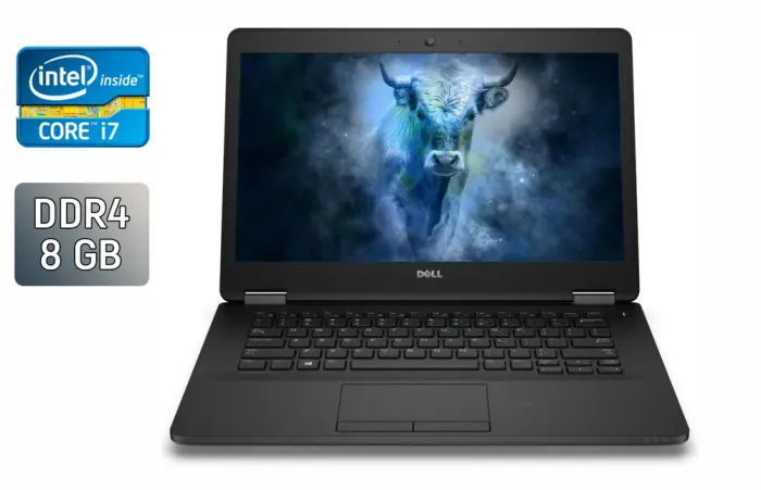 Ультрабук Dell Latitude E7470 / 14" (1920x1080) IPS / Intel Core i7-6600U (2 (4) ядра по 2.6 - 3.4 GHz) / 8 GB DDR4 / 256 GB SSD / Intel HD Graphics 520 / WebCam / HDMI / Windows 10 б/в - зображення 1