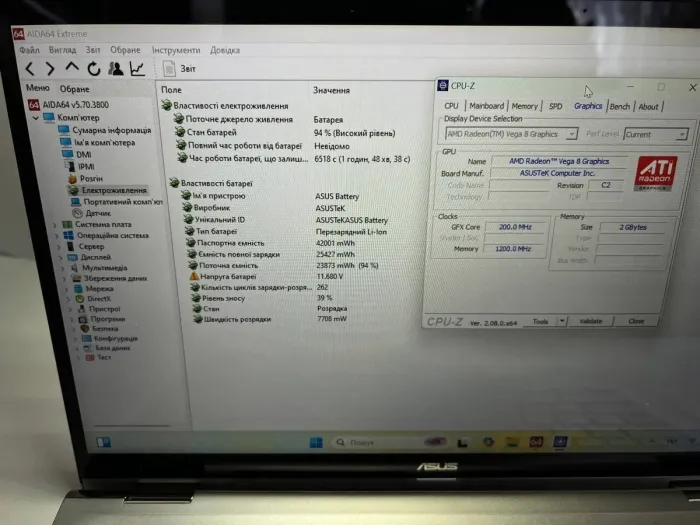 Ноутбук-трансформер Asus Q406D / 14" (1920x1080) IPS Touch / AMD Ryzen 5 3500U (4 (8) ядра по 2.1 - 3.7 GHz) / 8 GB DDR4 / 256 GB SSD / AMD Radeon Vega 8 Graphics / WebCam б/в - зображення 9