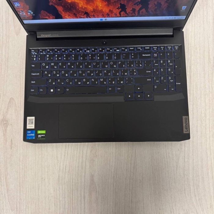 Ігровий ноутбук Б-класу Lenovo IdeaPad Gaming 3 15IHU6 / 15,6" (1920x1080) IPS / Intel Core i5-11320H (4 (8) ядра по 2,5 - 4,5 ГГц) / 8 ГБ DDR4 / 512 ГБ SSD NVMe / nVidia GeForce GTX 1650, 4 ГБ GDDR6, 128-біт / WebCam б/в - изображение 3