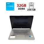 Ультрабук HP 14-dq2031tg / 14" (1920x1080) IPS / Intel Core i3-1125G4 (4 (8) ядер 2.0 - 3.7 GHz) / 32 GB DDR4 / 512 GB SSD / Intel UHD Graphics / WebCam / Win Home Lic 10 б/в