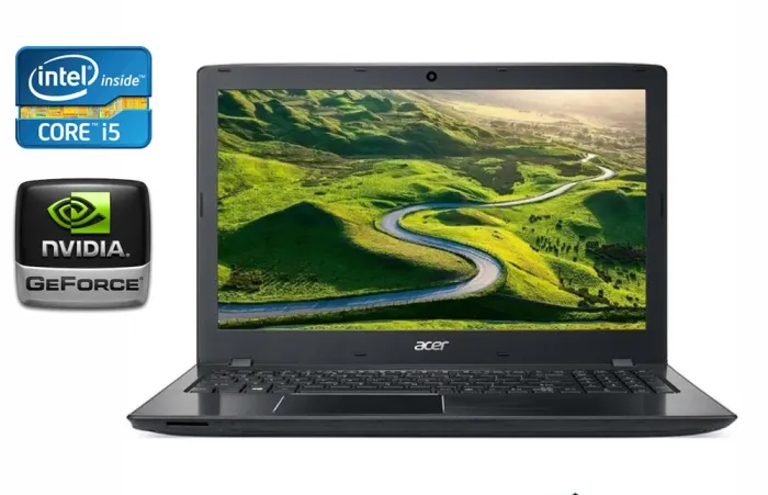 Ноутбук Б-клас Acer Aspire E5-576G / 15.6" (1366x768) TN / Intel Core i5-8250U (4 (8) ядра по 1.6 - 3.4 GHz) / 16 GB DDR3 / 512 GB SSD / nVidia GeForce MX150, 2 GB GDDR5, 64-bit / WebCam / HDMI б/в - зображення 1