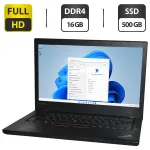 Ультрабук Lenovo ThinkPad T470 / 14" (1920x1080) TN / Intel Core i5-6300U (2 (4) ядра 2.4 - 3.0 GHz) / 16 GB DDR4 / 500 GB SSD / Intel HD Graphics 520 / Windows 11 Pro б/в
