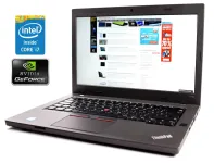 Ігровий ноутбук Б-клас Lenovo ThinkPad T470p / 14" (2560x1440) IPS / Intel Core i7-7820HQ (4 (8) ядра по 2.9 - 3.9 GHz) / 16 GB DDR4 / 512 GB SSD / nVidia GeForce 940MX, 2 GB GDDR5, 64-bit / WebCam / Win 10 Pro б/в