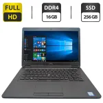 Ноутбук Dell Latitude 5491 / 14" (1920x1080) IPS / Intel Core i5-8400H (4 (8) ядра по 2.5 - 4.2 GHz) / 16 GB DDR4 / 256 GB SSD / Intel UHD Graphics 630 / WebCam б/в