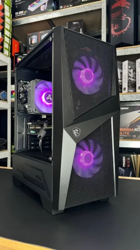 Збірка під замовлення: ігровий ПК MSI MAG Forge 100M Black Tower / AMD Ryzen 5 5600 (6 (12) ядер по 3.5 - 4.4 GHz) / 16 GB DDR4 / 1000 GB SSD M.2 / AMD Radeon RX 6700 XT, 12 GB GDDR6, 192-bit / 650W б/в - зображення 2