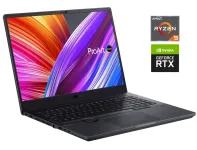 Ігровий ноутбук Asus ProArt Studiobook H5600QM / 16" (3840x2400) OLED / AMD Ryzen 9 5900HX (8 (16) ядер по 3.3 - 4.6 GHz) / 32 GB DDR4 / 1000 GB SSD NVMe / nVidia GeForce RTX 3060, 6 GB GDDR6, 192-bit / WebCam б/в