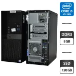 Комп'ютер Dell OptiPlex 5040 Tower / Intel Core i5-6500 (4 ядра по 3.2 - 3.6 GHz) / 8 GB DDR3 / 120 GB SSD / Intel HD Graphics 530 / DVD-ROM / Windows 11 Pro б/в