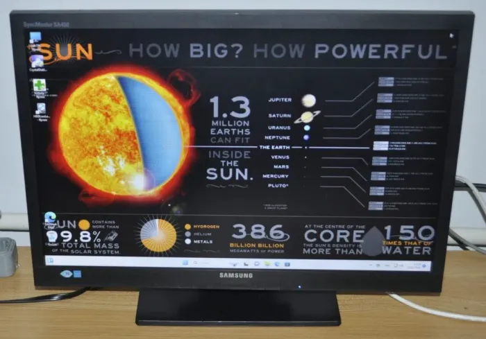 Монітор Б-клас Samsung SyncMaster S22A450BW/22" (1680x1050) TN/VGA, DVI/VESA 100x100 + Кабелі (VGA або DVI на вибір), блок живлення та кабель живлення б/в - зображення 4