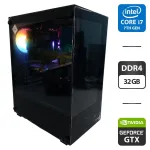 Ігровий ПК AeroCool Pivot Tower / Intel Core i7-7700 (4 ядра по 3,6 - 4,2 ГГц) / 32 ГБ DDR4 / 512 ГБ SSD M.2 + 500 ГБ HDD / nVidia GeForce GTX 1660 Ti, 6 ГБ GDDR6, 192-біт / 500 Вт б/в