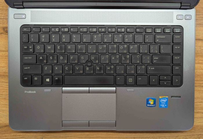 Ноутбук HP ProBook 640 G1 / 14" (1366x768) TN / Intel Core i5-4300M (2 (4) ядра по 2.6 - 3.3 GHz) / 8 GB DDR3 / 240 GB SSD / Intel HD Graphic 4600 / Fingerprint / WebCam / Windows 10 б/в - зображення 3