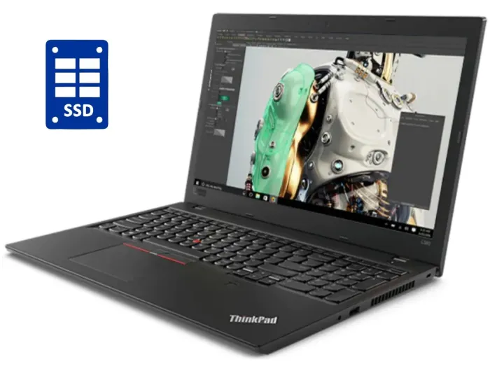 Ноутбук Lenovo ThinkPad L580 / 15.6" (1920x1080) TN / Intel Core i3-8130U (2 (4) ядра по 2.2 - 3.4 GHz) / 8 GB DDR4 / 256 GB SSD / Intel UHD Grphics 620 / WebCam б/в - зображення 1