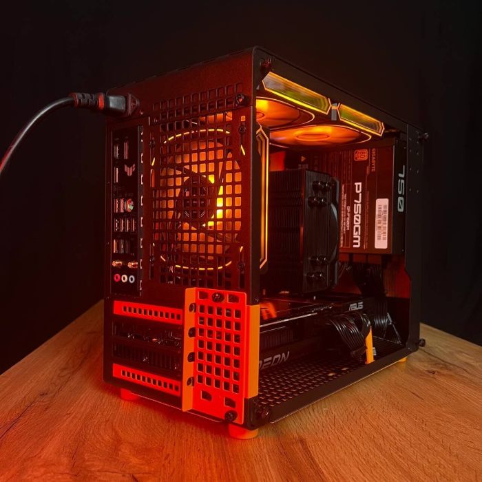 Збірка на замовлення: ігровий ПК Jonsbo Z20 Black/Orange Tower / AMD Ryzen 7 7700 (8 (16) ядер по 3,8 - 5,3 ГГц) / 32 ГБ DDR5 / 1000 ГБ SSD M.2 / AMD Radeon RX 9070 XT, 16 GB GDDR6, 256-bit / 750W - зображення 7