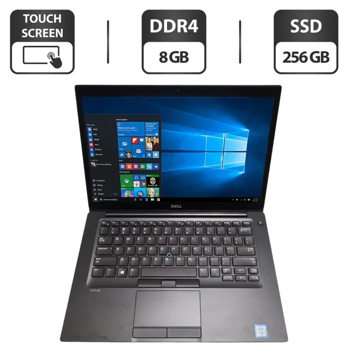 Ноутбук Dell Latitude 7480 / 14" (1920x1080) IPS Touch / Intel Core i5-6300U (2 (4) ядра по 2.4 - 3.0 GHz) / 8 GB DDR4 / 256 GB SSD / Intel HD Graphics 520 / WebCam б/в - зображення 1