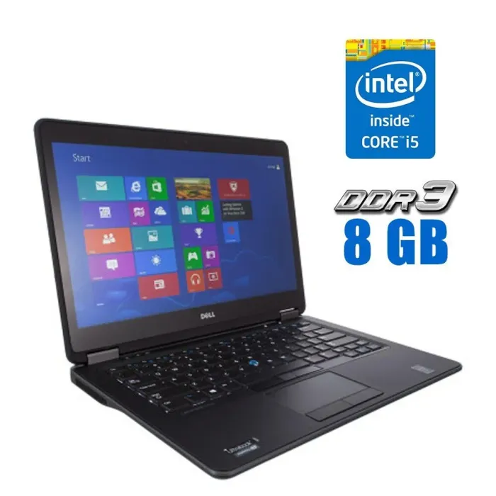 Ноутбук Dell Latitude E7440 / 14" (1920x1080) IPS / Intel Core i5-4310U (2 (4) ядра по 2.0 - 3.0 GHz) / 8 GB DDR3 / 480 GB SSD / Intel HD Graphics 4400 / WebCam б/в - зображення 1