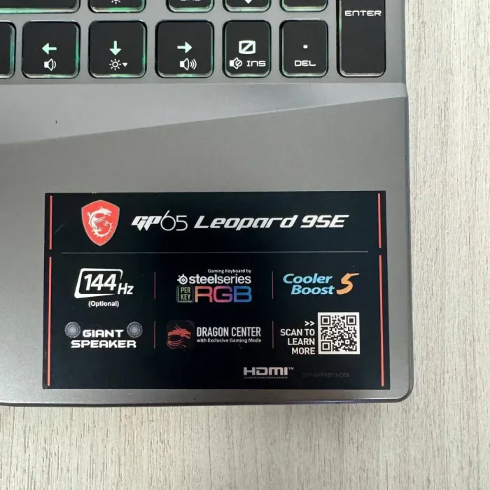 Ігровий ноутбук MSI Leopard GP65 9SE / 15,6" (1920x1080) IPS / Intel Core i7-9750H (6 (12) ядер по 2,6 - 4,5 ГГц) / 16 ГБ DDR4 / 512 ГБ SSD / nVidia GeForce RTX 2060, 6 ГБ GDDR6, 192-біт / WebCam б/в - зображення 3