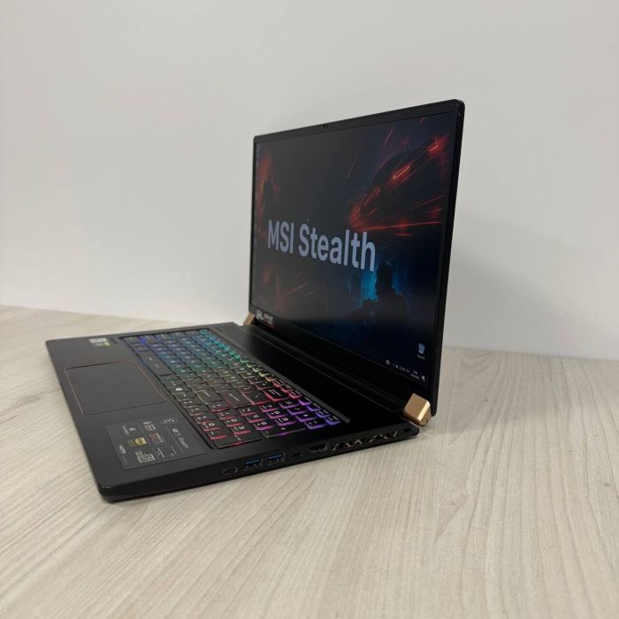Ігровий ноутбук Б-клас MSI GS75 Stealth 10SE / 17.3" (1920x1080) IPS / Intel Core i7-10875H (8 (16) ядер по 2.3 - 5.1 GHz) / 16 GB DDR4 / 512 GB SSD NVMe / nVidia GeForce RTX 2060, 6 GB GDDR6, 192-bit / WebCam б/в - зображення 5