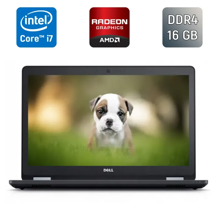 Ноутбук Dell Latitude E5570 / 15.6" (1366x768) TN / Intel Core i7-6820HQ (4 (8) ядра по 2.7 - 3.6 GHz) / 16 GB DDR4 / 512 GB SSD / AMD Radeon R7 M370, 2 GB GDDR5, 128-bit / HDMI / Windows 10 б/в - зображення 1