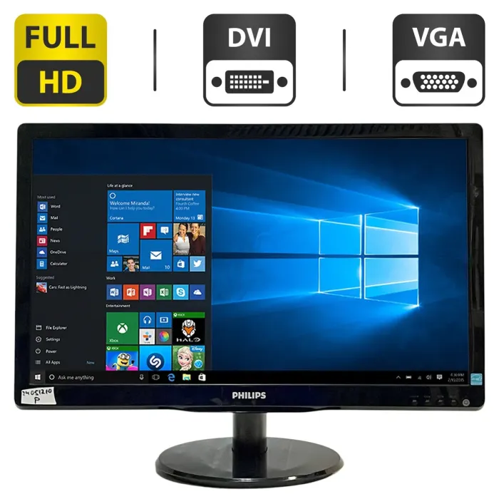 Монітор Б-класс Philips 226V / 22" (1920x1080) TN / DVI, VGA, Audio / VESA 100x100 б/в - зображення 1