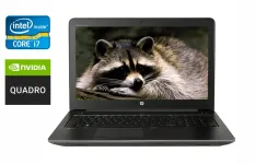 Мобільна робоча станція HP zBook 15 G3 / 15.6" (1920x1080) IPS / Intel Core i7-6820HQ (4 (8) ядра по 2.7 - 3.6 GHz) / 16 GB DDR4 / 512 GB SSD / nVidia Quadro M1000M, 2 GB DDR3, 128-bit / TouchID / WebCam б/в