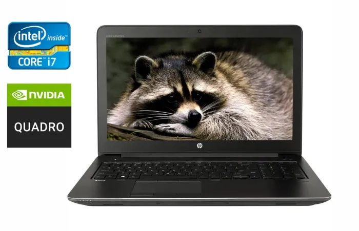 Мобільна робоча станція HP zBook 15 G3 / 15.6" (1920x1080) IPS / Intel Core i7-6820HQ (4 (8) ядра по 2.7 - 3.6 GHz) / 16 GB DDR4 / 512 GB SSD / nVidia Quadro M1000M, 2 GB DDR3, 128-bit / TouchID / WebCam б/в - зображення 1