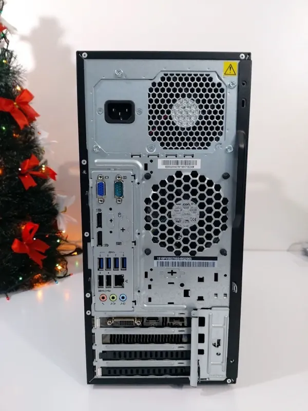 Комп'ютер Lenovo ThinkCentre M800 Tower / Intel Core i5-6600K (4 ядра по 3,5 - 3,9 ГГц) / 16 ГБ DDR4 / 512 ГБ SSD + 500 ГБ HDD / nVidia GeForce GTX 1050 Ti, 4 ГБ GDDR5, 128-біт / DVD-ROM б/в - зображення 4