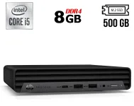 Неттоп Б-клас HP ProDesk 600 G6 DM USFF / Intel Core i5-10500T (6 (12) ядер по 2.3 - 3.8 GHz) / 8 GB DDR4 / 500 GB SSD M.2 / Intel UHD Graphics 630 б/в