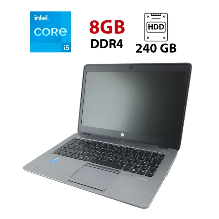 Ноутбук HP EliteBook 840 G2 / 14" (1366x768) TN / Intel Core i5-5200U (2 (4) ядра по 2.2 - 2.7 GHz) / 8 GB DDR3 / 500 GB HDD / Intel HD Graphics 5500 / NoWebCam б/в - зображення 1