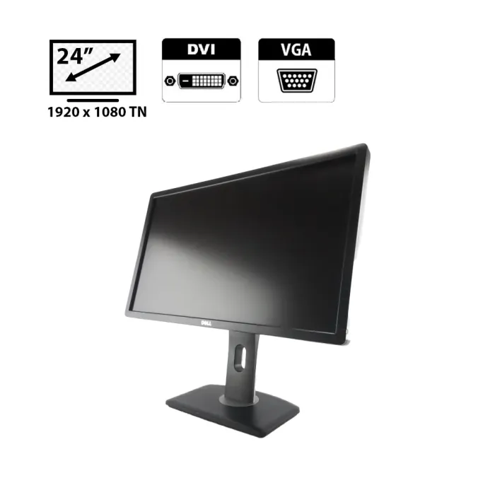 Монітор Dell P2412H / 24" (1920x1080) TN / 1x DVI, 1x VGA б/в - зображення 1