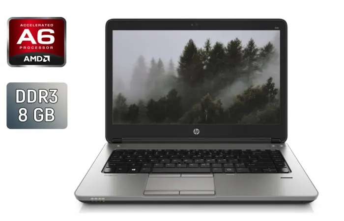 Ноутбук HP ProBook 645 G1 / 14" (1366x768) TN / AMD A6-5350M (2 ядра по 2.9 - 3.5 GHz) / 8 GB DDR3 / 120 GB SSD / AMD Radeon HD 8450G / WebCam / Fingerprint / Windows 10 б/в - зображення 1