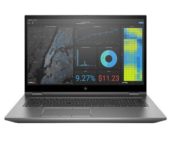 Мобільна робоча станція HP ZBook Fury 17 G7 / 17,3" (1920x1080) IPS / Intel Core i7-10750H (6 (12) ядер по 2,6 - 5,0 ГГц) / 32 ГБ DDR4 / 480 ГБ SSD / nVidia Quadro RTX 5000 Max-Q, 16 ГБ GDDR6, 256-біт / WebCam б/в - зображення 2