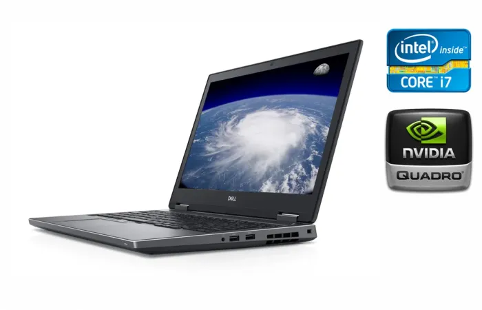 Мобільна робоча станція Dell Precision 7530 / 15.6" (1920x1080) IPS Touch / Intel Core i7-8750H (6 (12) ядер по 2.2 - 4.1 GHz) / 32 GB DDR4 / 512 GB SSD / nVidia Quadro P3200, 6 GB GDDR5, 192-bit / WebCam / Windows 10 б/в - зображення 1