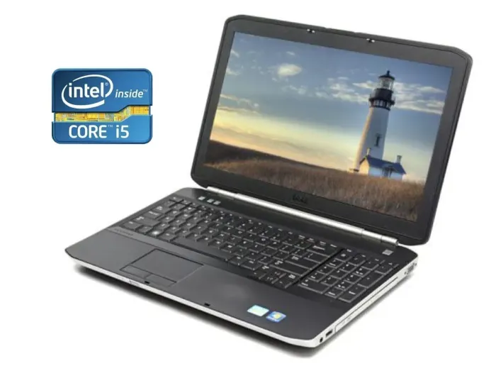 Ноутбук Dell Latitude E5520 / 15.6" (1366x768) TN / Intel Core i5-2410M (2 (4) ядра по 2.3 - 2.9 GHz) / 4 GB DDR3 / 640 GB HDD / Intel HD Graphics 3000 / WebCam / DVD-ROM / Win 10 Pro  б/в - зображення 1