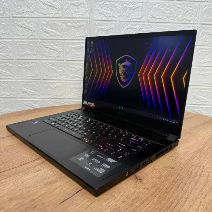 Ігровий ноутбук Б-клас MSI GS66 Stealth 11UH / 15.6" (1920x1080) IPS / Intel Core i9-11900H (8 (16) ядер по 2.1 - 4.9 GHz) / 16 GB DDR4 / 512 GB SSD / nVidia GeForce RTX 3080, 16 GB GDDR6, 256-bit / WebCam б/в - зображення 5