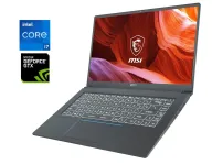 Ігровий ультрабук MSI Prestige 15 A11SCX / 15.6" (1920x1080) IPS / Intel Core i7-1185G7 (4 (8) ядра по 3.0 - 4.8 GHz) / 16 GB DDR4 / 512 GB SSD / nVidia GeForce GTX 1650 Max-Q, 4 GB GDDR5, 128-bit / WebCam / Win 11 Home б/в