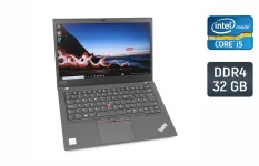 Ультрабук Lenovo ThinkPad T14 Gen 1 / 14" (1920x1080) IPS / Intel Core i5-10310U (4 (8) ядра по 1.7 - 4.4 GHz) / 32 GB DDR4 / 512 GB SSD / Intel UHD Graphics / WebCam / TouchID / Windows 10 б/в