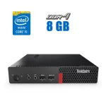 Неттоп Lenovo ThinkCentre M710q Tiny USFF / Intel Core i5-7400T (4 ядра по 2.4 - 3.0 GHz) / 8 GB DDR4 / 120 GB SSD / Intel HD Graphics 630 / DisplayPort / Wi-Fi б/в
