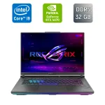 Ігровий ноутбук Asus ROG Strix G16 G614YIR / 16" (1920x1080) IPS / Intel Core i9-14900HX (24 (32) ядра по 1,6 - 5,8 ГГц) / 32 ГБ DDR5 / 1000 ГБ SSD / nVidia GeForce RTX 4070, 8 ГБ GDDR6, 128-bit / WebCam / Windows 11 б/в