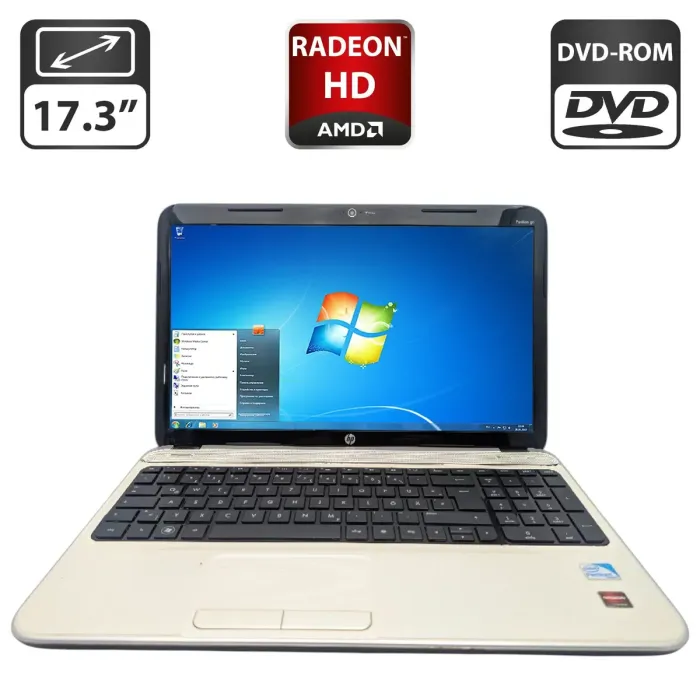 Ноутбук HP Pavilion G6 2277sr / 17,3" (1600x900) TN / Intel Core i3-3110M (2 (4) ядра по 2,4 ГГц) / 6 ГБ DDR3 / 500 ГБ HDD / AMD Radeon HD 7670, 1 ГБ GDDR5, 128-біт / Веб-камера / DVD-ROM б/в - зображення 1