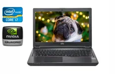 Мобільна робоча станція Б-клас Fujitsu Celsius H780 / 15.6" (1920x1080) IPS / Intel Core i7-8750H (6 (12) ядер по 2.2 - 4.1 GHz) / 16 GB DDR4 / 512 GB SSD / nVidia Quadro P600, 4 GB GDDR5, 128-bit / HDMI / WebCam / USB Type-C б/в