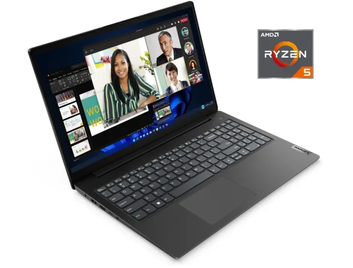 Ультрабук Lenovo V15 G4 AMN / 15.6" (1920x1080) TN / AMD Ryzen 5 7520U (4 (8) ядра по 2.8 - 4.3 GHz) / 8 GB DDR5 / 256 GB SSD M.2 / AMD Radeon 610M Graphics / WebCam / Win 11 Pro - зображення 1