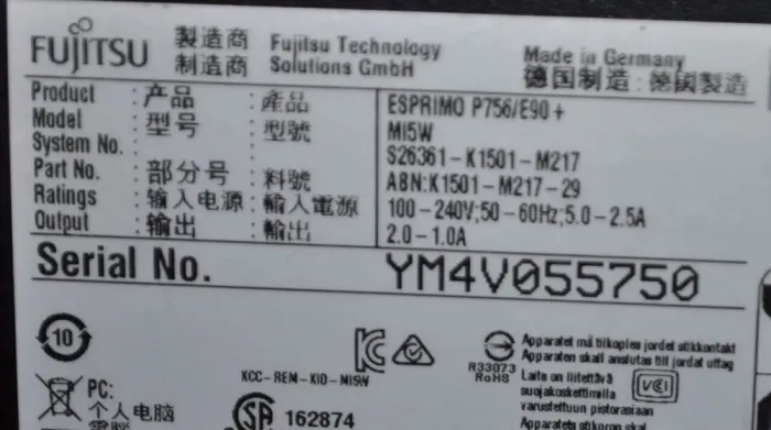 Комп'ютер Fujitsu Esprimo P756 E90 Tower / Intel Core i5-6500 (4 ядра по 3.2 - 3.6 GHz) / 16 GB DDR4 / 1000 GB SSD / Intel HD Graphics 530 / DVD-ROM / Windows 11 Pro б/в - зображення 5