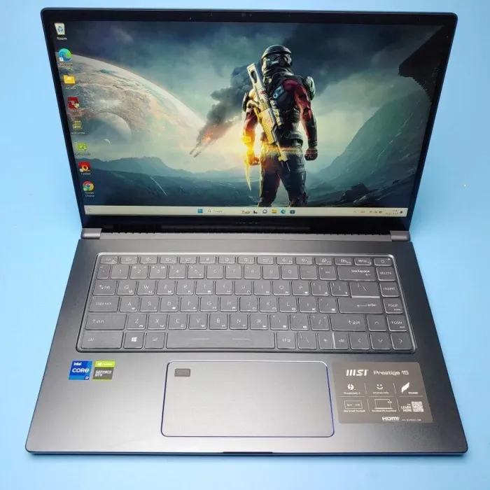 Ігровий ультрабук MSI Prestige 15 A11SCX / 15.6" (1920x1080) IPS / Intel Core i7-1185G7 (4 (8) ядра по 3.0 - 4.8 GHz) / 16 GB DDR4 / 512 GB SSD / nVidia GeForce GTX 1650 Max-Q, 4 GB GDDR5, 128-bit / WebCam / Win 11 Home б/в - зображення 8