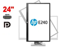 Монітор HP EliteDisplay E240 / 24" (1920x1080) IPS / 1x HDMI, 1x DP, 1x VGA, 3x USB 3.0 / VESA 100x100 / Pivot б/в