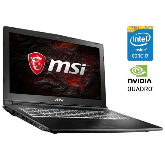 Ігровий ноутбук Б-класу MSI GL62M 7REX / 15,6" (1920x1080) TN / Intel Core i7-7700HQ (4 (8) ядра по 2,8 - 3,8 ГГц) / 16 ГБ DDR4 / 128 ГБ SSD NVMe + 1000 ГБ HDD / nVidia GeForce GTX 1050 Ti, 4 ГБ GDDR5, 128-біт / Веб-камера б/в - зображення 1