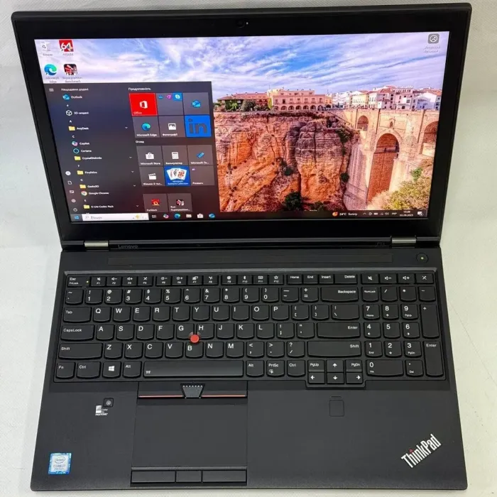 Мобільна робоча станція Lenovo ThinkPad P51 / 15,6" (3840x2160) IPS / Intel Core i7-7700HQ (4 (8) ядер по 2,8 - 3,8 ГГц) / 32 ГБ DDR4 / 512 ГБ SSD / nVidia Quadro M1200, 4 ГБ GDDR5, 128-біт / WebCam / Windows 10 Pro б/в - зображення 4
