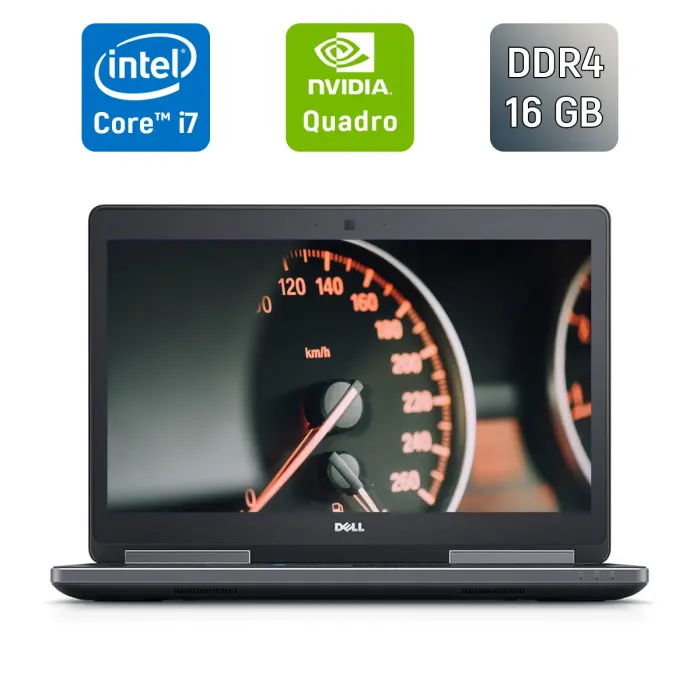 Мобільна робоча станція Б-класу Dell Precision 7520 / 15,6" (1920x1080) IPS / Intel Core i7-7820HQ (4 (8) ядра по 2.9 - 3.9 GHz) / 16 GB DDR4 / 512 GB SSD / nVidia Quadro M2200, 4 GB GDDR5, 128-bit / WebCam / HDMI б/в - изображение 1