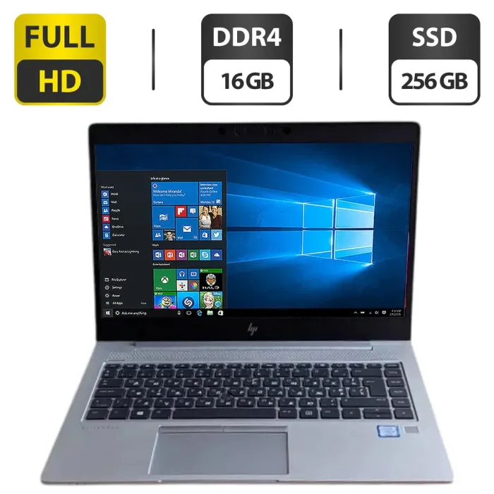 Ноутбук HP EliteBook 840 G6 / 14" (1920x1080) IPS / Intel Core i7-8665U (4 (8) ядра по 1.9 - 4.8 GHz) / 16 GB DDR4 / 256 GB SSD / Intel UHD Graphics 620 / WebCam б/в - зображення 1